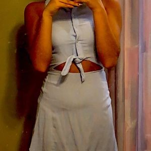 light blue&white striped dress size 0 from h&m